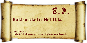 Bottenstein Melitta névjegykártya